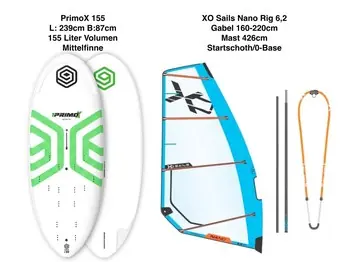 Solange Der Vorrat Reicht I99 Windsurf Board Primo X + Xo Sails Windsurf Surfshop 24 online - Windsurf, Foil, Wing